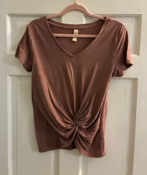 Altar'd State Elevated Studio Lightweight Tee in Rust Brown thumbnail 1
