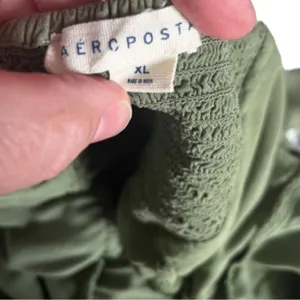 Aeropostale v-neck A-line dress olive green size xl BEACH COASTAL COQUETTE thumbnail 9