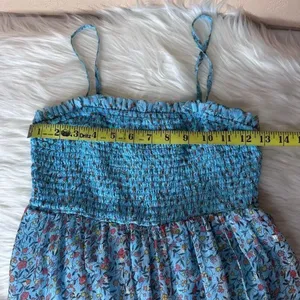 LABEL RITU KUMAR Blue Floral Printed Maxi Dress Size Small thumbnail 6