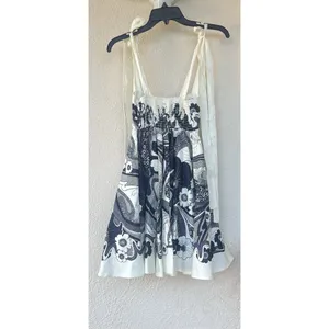 NWT ALÉMAIS Mickey Linen Tie-Strap Mini Sundress Women’s Size AU 4 US 0 Vacation thumbnail 7