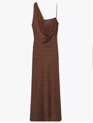 Zara Brown Polka Dot dress thumbnail 2