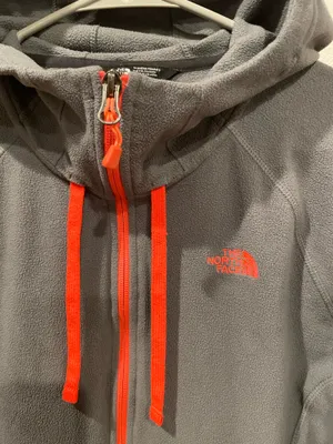 The North Face Women’s Full Zip Gray Hooded Fleece Jacket Size Large thumbnail 3