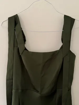 NWT Park & Fifth Albright Dress in Dark Olive Satin Size Small Bridesmaid Maxi thumbnail 4
