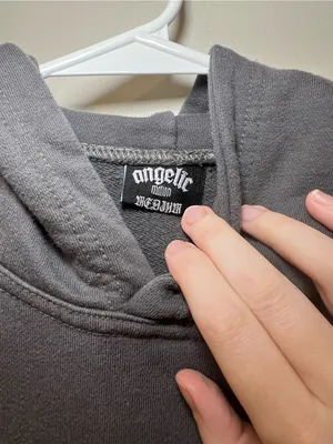 Angelic motion “Graphite” Hoodie "Motion Keeps Me In Motion" Graphic thumbnail 4
