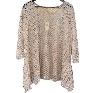ROMANTIC Lace Crochet Tunic Top Bohemian, elegant, festival cottagecore thumbnail 3