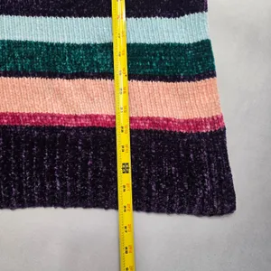 Electric Cozy Whimsy Westbound Multi Color Block‎ Stripe Pullover Sweater Medium thumbnail 10