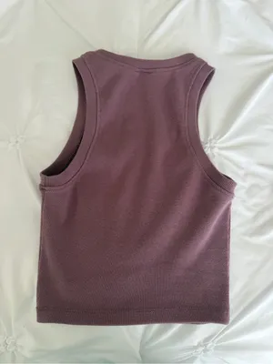 Ribbed Mauve Tank Top - Women thumbnail 2
