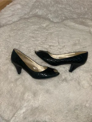 Mossimo Quilted Patent Peep-Toe Heels Y2K vibes shoes woman’s size 8 thumbnail 4