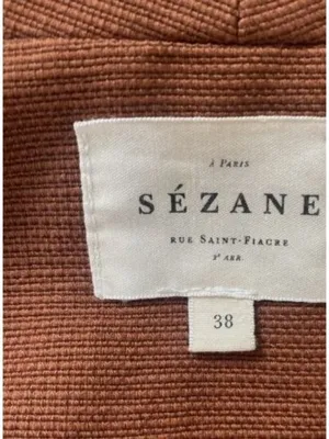 Sézane ALVIN JACKET Hazelnut size38 US 6 brown cotton blazer bust45 thumbnail 6