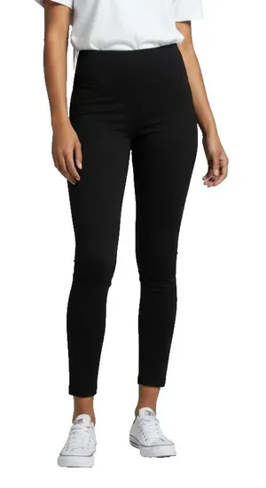 Time and Tru High Rise Leggings Women S Black 3-Pack Cotton Stretch Ankle 27 in thumbnail 1