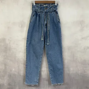 Abercrombie Fitch Mom Jean Women 26/2R Paperbag Waist Tie Belt Indie Street Chic thumbnail 13
