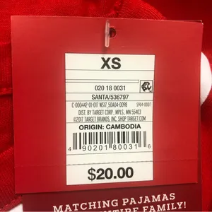 Wondershop Santa Nightgown / Christmas Pajamas in Red — Size: XS — Brand New! thumbnail 6