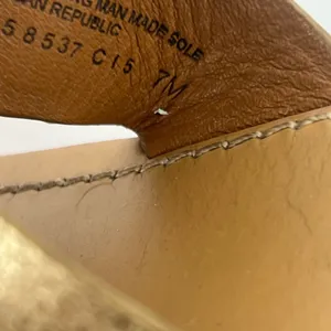 Tory Burch Metallic Gold and Tan Sandals thumbnail 5