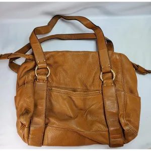Michael Kors Rust Brown Multi Pocket‎ Pebbled Leather Shoulder Bag Y2K Hobo thumbnail 6
