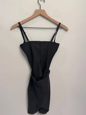 Skims Body core sculpt open back mid thigh bodysuit onyx small New with tags thumbnail 2
