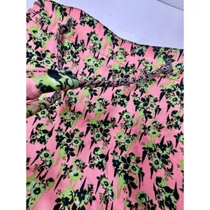 Volcom 2000s Pink Green Floral Large Tote Bag‎ Chain Handles Hobo Beach Casual thumbnail 11