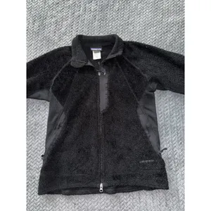 Patagonia Women's Black R1 Polartec Power Grid Full-Zip Fleece Jacket Sz Medium thumbnail 2