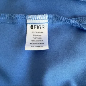 Figs Casma Three Pocket Scrub Top Size L Ceil Blue Hospital Uniform Nurse thumbnail 11