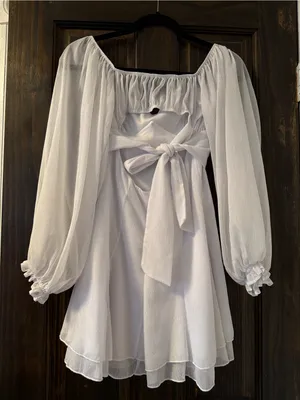 Lucy in the Sky Shimmery White Tie Mini Dress thumbnail 4