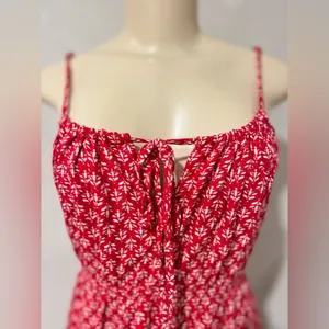 Lulu’s Grecian Getaway Red and White Print Mini Dress size large thumbnail 12