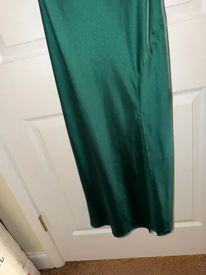 Green Satin Dress thumbnail 2