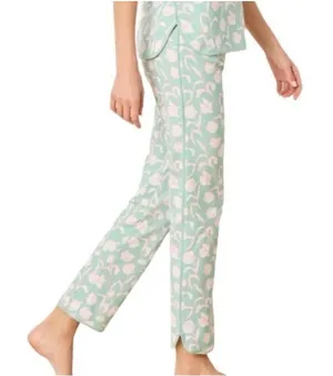 LAKE- Lounge Pajama Pants Parisian Green Vine Floral Size XS thumbnail 1
