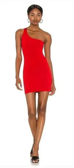 Superdown Davey Strappy Back Dress in Red XS thumbnail 1