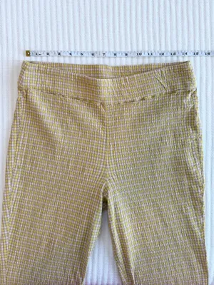 Free People In My Feelings Slim Crop Gingham Plaid Pants in Yellow thumbnail 10