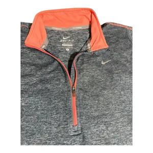Nike Element Running Top Womens L Grey Dri Fit Reflective Thumb Holes thumbnail 2