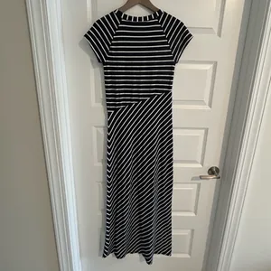 Athleta Maxi Dress Navy White Size XS thumbnail 10