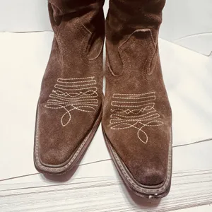 Steve Madden Womens Brown Suede Slouchy Western Cowboy Boots Pointed Toe 8.5 thumbnail 3