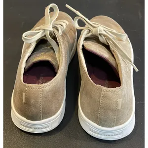 Mark Nason Womens 8.5 Sneakers Gold Metallic Leather Low Top Lace‎ Up Preppy thumbnail 6