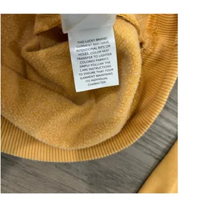 Lucky Brand Oversized Mustard Yellow Crewneck Women's Sweatshirt Size Medium thumbnail 5