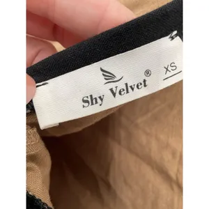 Shy Velvet Womens Dress Brown 100% Linen Contrast Trim Maxi Size Extra Small thumbnail 5
