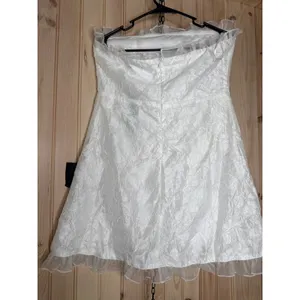 NWT Lulus Exclusive Sweetness White Floral Jacquard Ruffled Mini Dress Bride L thumbnail 5