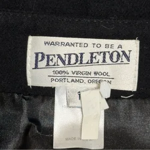Pendleton Vintage Wool Elegant Black Maxi Skirt thumbnail 13