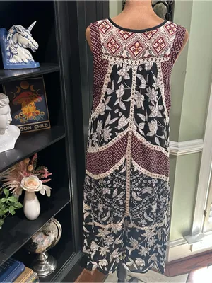 Anthropologie Floreat Embroidered Grasslands Midi Dress – Floral – Size Small thumbnail 8