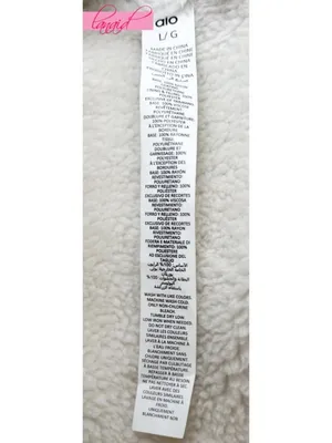 Alo Orion Cropped Puffer Silver Ivory Shiny Metallic Warm Sherpa-Lined Coat L thumbnail 9