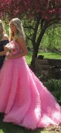 Sherri hill dress pink thumbnail 3