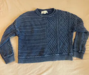Vintage Havana Blue Sweater Knit thumbnail 1