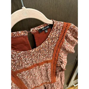 Madewell Flutter-Sleeve Mini Dress in a "Cottage Garden" floral pattern medium thumbnail 2