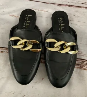 Nicole‎ Miller Faux Leather Applie Mules thumbnail 1