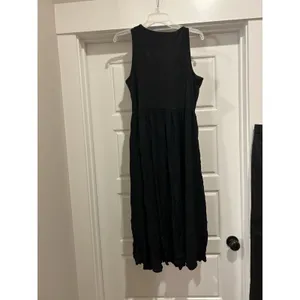 Frye Ladies Button Front Knit Midi Dress Size Large Black Gothic Witchy Casual thumbnail 7