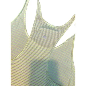 Lululemon Womens yellow Striped Racerback Tank Top sz 10 thumbnail 3