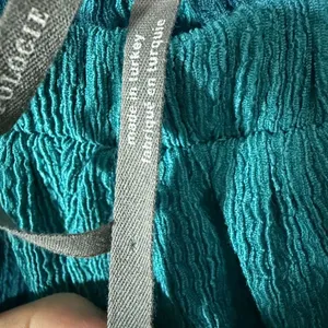 Anthropologie Teal Puff Sleeve Blouse thumbnail 4
