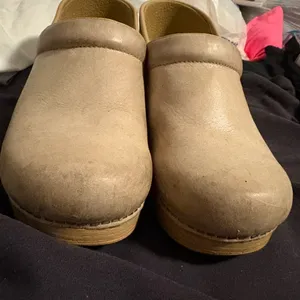 Dansko SOLD Women's Cream Slip-On Shoes Danilo Clogs thumbnail 3