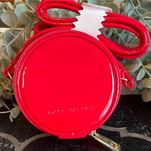 Marc Jacobs Red Mini Crossbody Bag Glossy Finish NWT thumbnail 1