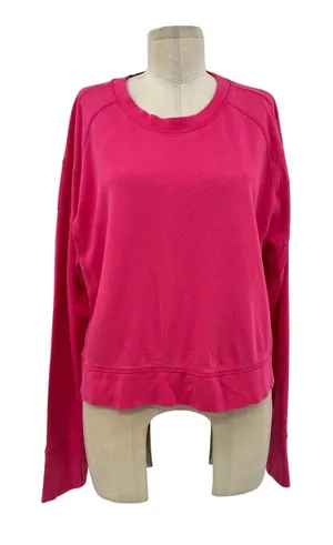 Sweaty Betty After Class Crop Sweatshirt Bright Pink Size‎ US 10 / Large thumbnail 1