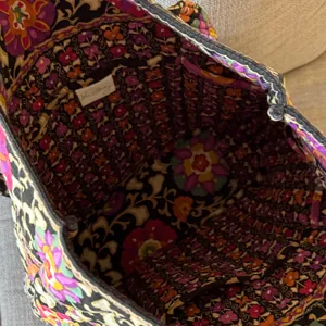 Vera Bradley Black and Pink Floral Tote thumbnail 5