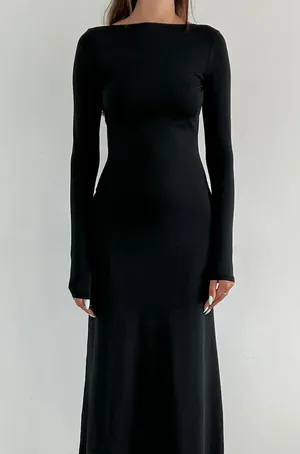 Selfie Leslie Black Sequin Maxi Dress thumbnail 1